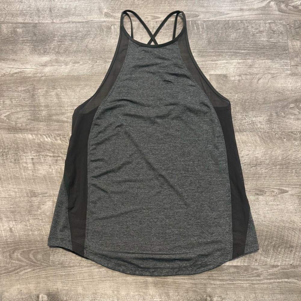 Lululemon Womens Run Off Route Tank Camo Green Mesh Sz. XS